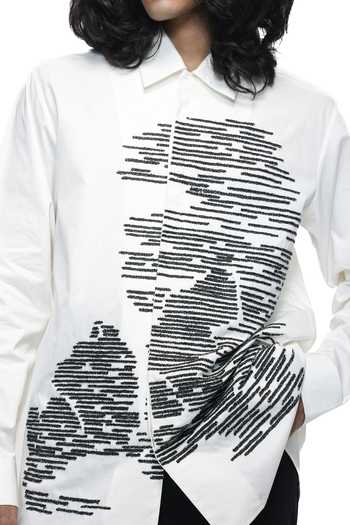 Shop_Countrymade_Black Twill Embroidery Faded Memories Shirt _Online_at_Aza_Fashions