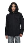 Buy_Countrymade_Black Cotton, Twill Hand Tuck Deformed Metal Shirt _at_Aza_Fashions