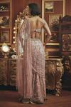 Shop_Roqa_Pink Net Embroidery, Sequins, Beads Sweetheart Neck Cordelia Lehenga Set _at_Aza_Fashions