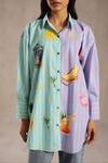 Buy_Roza_Multi Color Poplin Collared Jamaica Printed Shirt _Online_at_Aza_Fashions