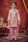Buy_JILMIL DREAMWEAR_Pink Cotton Zari Embroidered Kurta Set _at_Aza_Fashions