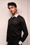 Buy_payal and rishab_Black Cotton Azure Noir Shirt _at_Aza_Fashions
