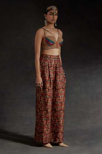 Buy_Aseem Kapoor_Multi Color Twill Embroidery, Beads, Tassels Collared Mushroom Jacket _Online_at_Aza_Fashions