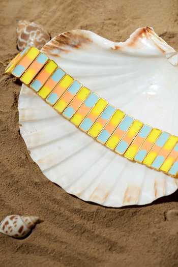 Shop_Bauble Bazaar_Multi Color Oriana Light Collar Necklace _at_Aza_Fashions