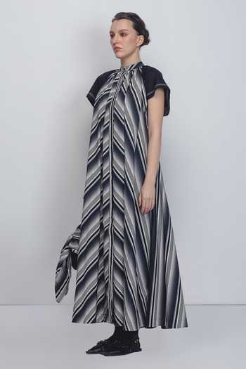 Buy_Leh Studios_Black Cotton High Neck Julia Tent Dress _Online_at_Aza_Fashions