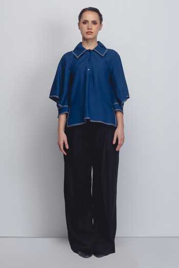 Buy_Leh Studios_Black Linen Cory Pant _at_Aza_Fashions