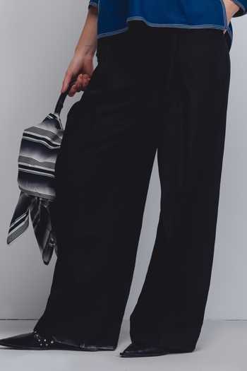 Buy_Leh Studios_Black Linen Cory Pant _Online_at_Aza_Fashions