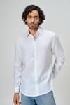 Buy_Honey&Me_White Linen Shirt _at_Aza_Fashions