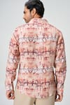 Shop_Honey&Me_Multi Color Linen Terra Print Shirt _at_Aza_Fashions
