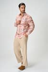 Buy_Honey&Me_Multi Color Linen Terra Print Shirt _Online_at_Aza_Fashions