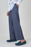 Buy_Honey&Me_Navy Linen Trouser _Online_at_Aza_Fashions