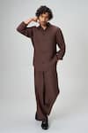 Buy_Honey&Me_Brown Linen Espresso Trouser _Online_at_Aza_Fashions