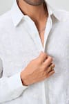 Buy_Honey&Me_White Linen Embroidery Heirloom Shirt _Online_at_Aza_Fashions