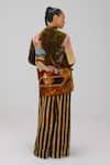 Shop_Cord_Multi Color Velvet Lakeside Print Oversized Blazer And Pant Set _at_Aza_Fashions