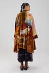 Shop_Cord_Multi Color Velvet Seoul Lakeside Print Overcoat _at_Aza_Fashions