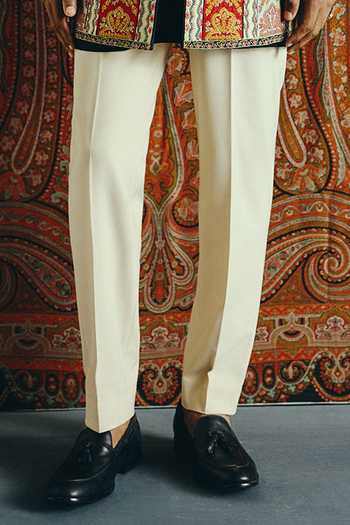 Dolly J_Black Silk, Cotton, Lycra, Satin The Imperial Noir Raw Jacket Kurta Set _Online_at_Aza_Fashions