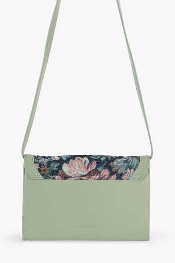 Tan & Loom_Blue Sonata Sage Floral Sling Bag _Online_at_Aza_Fashions