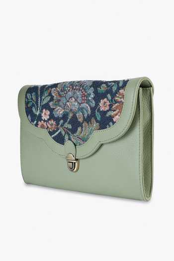 Shop_Tan & Loom_Blue Sonata Sage Floral Sling Bag _Online_at_Aza_Fashions