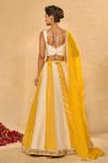 Shop_Chamee & Palak_Yellow Silk, Organza, Tissue Sequins, Beads Bhumi Woven Jamewar Lehenga Set _at_Aza_Fashions