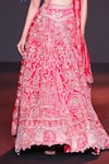 Buy_Jigar & Nikita_Pink Silk, Net, Velvet Sequins, Swans Of Siam Embroidered Bridal Lehenga Set _Online_at_Aza_Fashions
