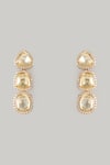 Shop_Karisa Designs_White Stones Reeta Moissanite Dangler Earrings _at_Aza_Fashions