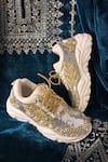 Buy_Chal Jooti_Gold Maghumalti Her Highness Embellished Shoes _at_Aza_Fashions