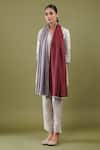 Buy_SHAZA_Maroon Gulnar Pashmina Reversible Stole _at_Aza_Fashions