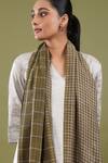 SHAZA_Green Yashna Woollen Stole _Online_at_Aza_Fashions