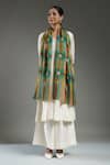 Shop_SHAZA_Multi Color Ziana Embroidered Pashmina Stole _at_Aza_Fashions