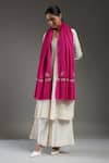 Buy_SHAZA_Pink Needle Embroidery Handloom Pashmina Shawl _at_Aza_Fashions
