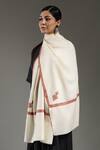 Buy_SHAZA_Ivory Hashi Handloom Pashmina Stole _at_Aza_Fashions