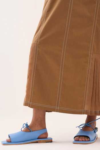 Buy_Three_White Silk, Cotton, Crepe, Poplin Round Neck Polka Dress _Online_at_Aza_Fashions