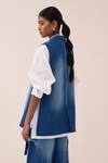 Buy_Three_Blue Denim Embroidery Circle Waistcoat 