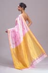 Mint N Oranges_Pink Chanderi Silk Zari Handwoven Saree With Unstitched Blouse Piece _Online_at_Aza_Fashions