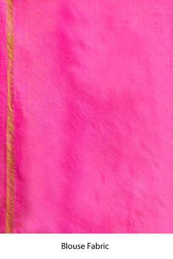 Shop_Mint N Oranges_Pink Chanderi Zari Pure Saree With Unstitched Blouse Piece 