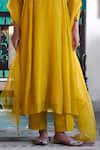 Buy_Trendy Tokari_Yellow Silk, Chanderi, Cotton, Organza Embroidery Kurta Set _Online_at_Aza_Fashions