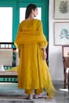 Shop_Trendy Tokari_Yellow Silk, Chanderi, Cotton, Organza Embroidery Kurta Set _at_Aza_Fashions