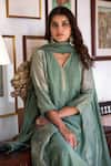 Buy_Trendy Tokari_Green Silk, Chanderi, Cotton Embroidery Hand Kurta Set 