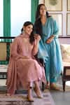 Buy_Trendy Tokari_Pink Silk, Chanderi, Cotton Embroidery Straight Kurta Set 