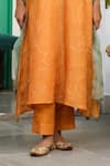 Shop_Trendy Tokari_Orange Tissue, Cotton, Organza Embroidery, Sequins Kurta Set With Dupatta _Online_at_Aza_Fashions