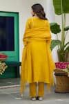 Shop_Trendy Tokari_Yellow Silk, Chanderi, Cotton, Organza Embroidery Kurta Set _at_Aza_Fashions