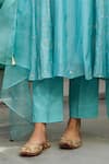 Buy_Trendy Tokari_Blue Silk, Chanderi, Cotton, Organza Embroidery Kurta Set _Online_at_Aza_Fashions