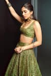 Itrh_Green Lampi Gota Patti Angoori Resham Embroidered Lehenga And Blouse Set _Online_at_Aza_Fashions