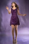 Itrh_Purple Net Crystals Orchid Mist Dress _Online_at_Aza_Fashions