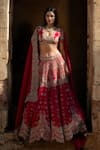 Buy_Jayanti Reddy_Pink Silk Zari, Stones Isha Zardozi Embroidered Raw Lehenga Set _at_Aza_Fashions