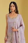 Buy_Meenagurnam_Lilac Tissue Sequins, Beads, Mirrors And Work Kurta Gharara Set _Online_at_Aza_Fashions