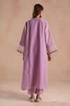 Shop_Begum_Purple Chanderi Silk, Jacquard, Cotton, Organza Rua Pattern Kurta Set _at_Aza_Fashions