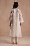 Shop_Begum_Ivory Chanderi Silk, Cotton, Organza Embroidery Evara Kurta Set _at_Aza_Fashions