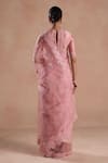 Shop_Begum_Pink Organza, Silk Embroidery Solana Saree With Blouse _at_Aza_Fashions