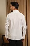 Shop_Runit Gupta_Ivory Vegan Silk Embroidery Shirt _at_Aza_Fashions